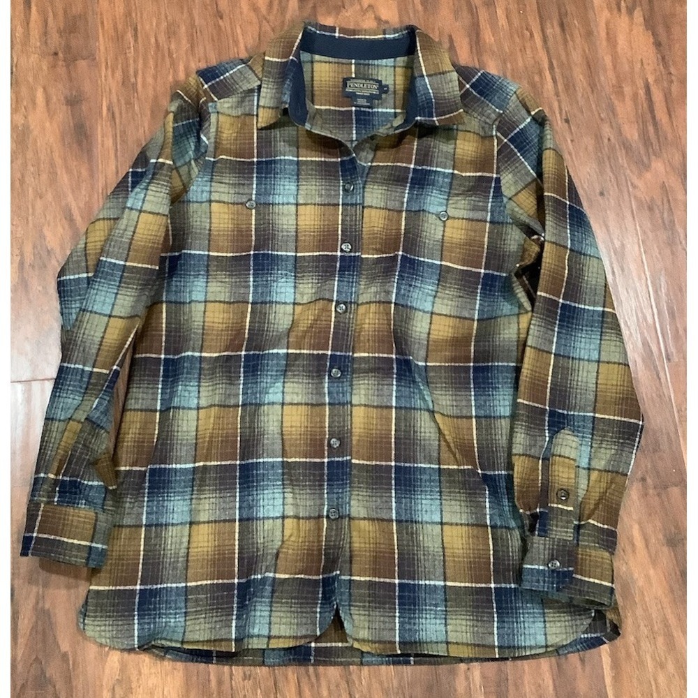 Pendleton 100% Pure Virgin Wool Shirt Plaid RN 29685 Men's Size M